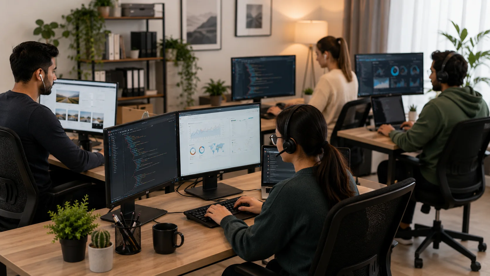 Remote website management team supporting business websites